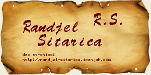 Ranđel Sitarica vizit kartica